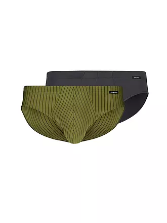 SKINY | Brasil-Slip 2er Pkg. "Power Line" (Blackstripe Selection) | grün